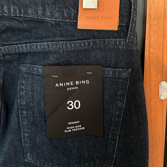 NWT Anine Bing Bennett Jeans Size 30 Midnight Blue - Picture 5 of 6